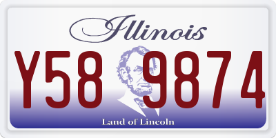IL license plate Y589874