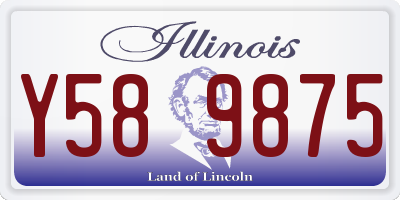 IL license plate Y589875