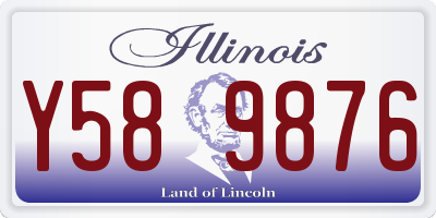 IL license plate Y589876