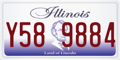 IL license plate Y589884