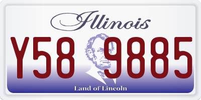 IL license plate Y589885