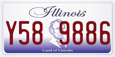 IL license plate Y589886