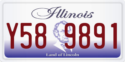 IL license plate Y589891