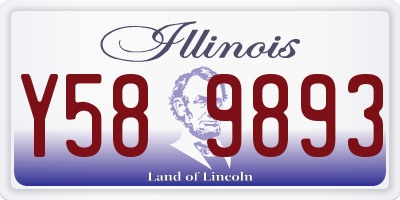 IL license plate Y589893