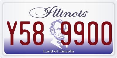 IL license plate Y589900