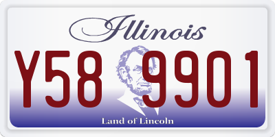 IL license plate Y589901