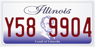 IL license plate Y589904