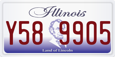 IL license plate Y589905