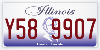 IL license plate Y589907