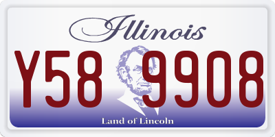 IL license plate Y589908