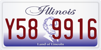 IL license plate Y589916