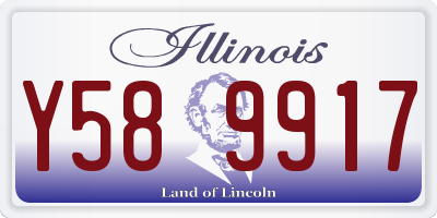 IL license plate Y589917
