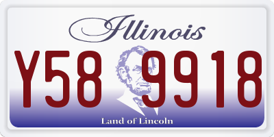 IL license plate Y589918