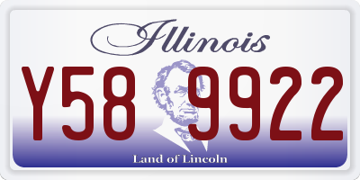 IL license plate Y589922