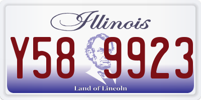 IL license plate Y589923