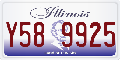 IL license plate Y589925