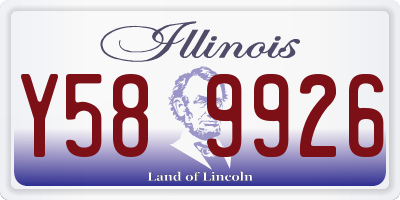 IL license plate Y589926