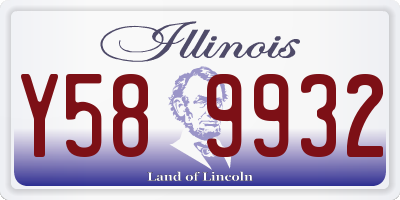 IL license plate Y589932