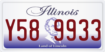 IL license plate Y589933