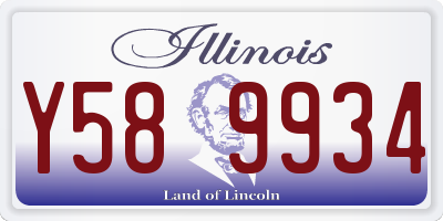 IL license plate Y589934