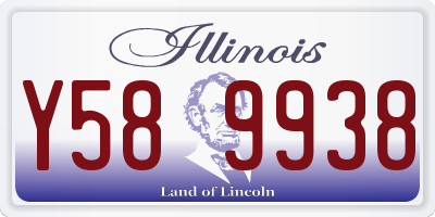 IL license plate Y589938