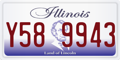 IL license plate Y589943