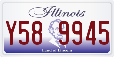 IL license plate Y589945