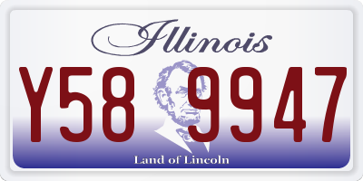 IL license plate Y589947