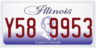 IL license plate Y589953