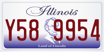 IL license plate Y589954