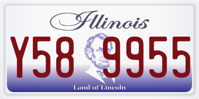 IL license plate Y589955