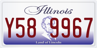 IL license plate Y589967