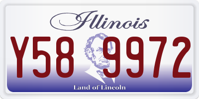IL license plate Y589972