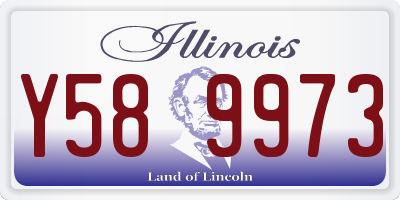 IL license plate Y589973