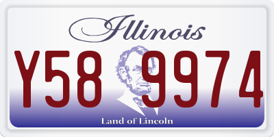 IL license plate Y589974