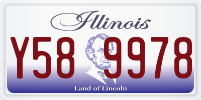 IL license plate Y589978