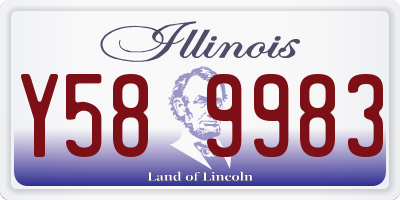 IL license plate Y589983