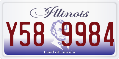IL license plate Y589984