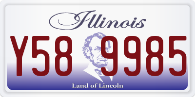 IL license plate Y589985