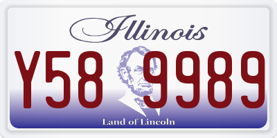 IL license plate Y589989
