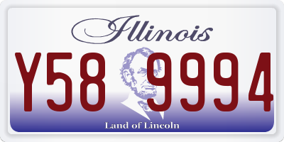 IL license plate Y589994