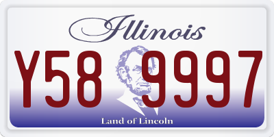 IL license plate Y589997