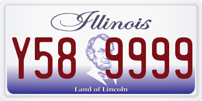 IL license plate Y589999