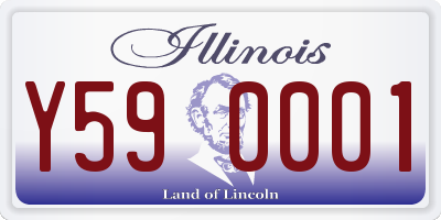 IL license plate Y590001
