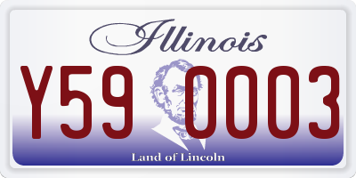 IL license plate Y590003