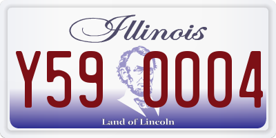IL license plate Y590004