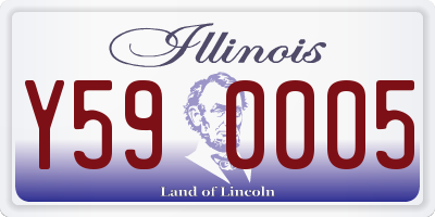 IL license plate Y590005