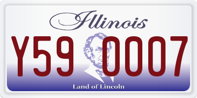 IL license plate Y590007