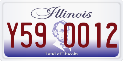 IL license plate Y590012