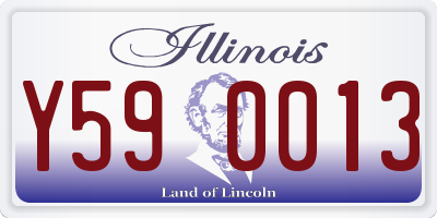 IL license plate Y590013